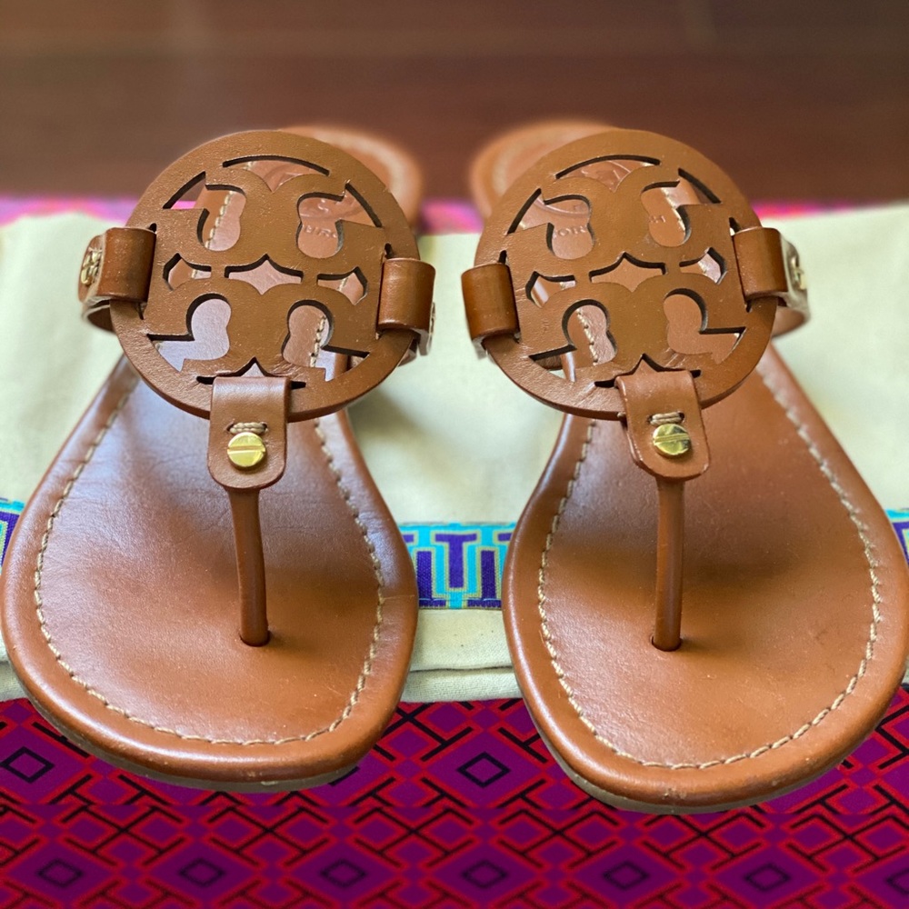 Tory Burch Miller Vachetta Leather Sandals